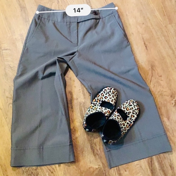 Capris for all occasions by A. Byer Medium. Brown gray Wide leg classy fun sexy - Picture 4 of 7